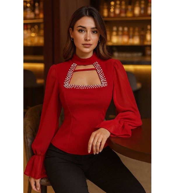 215404 RED BLOUSE