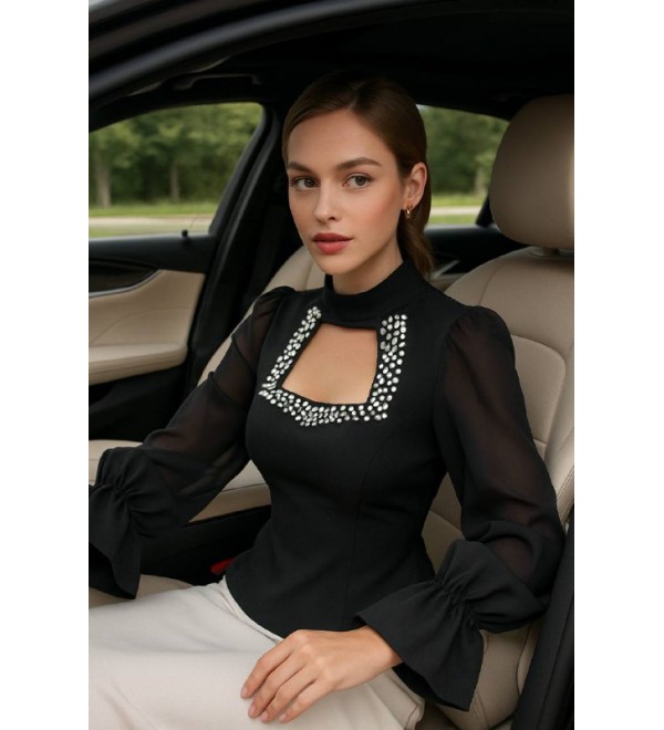 215407 BLACK BLOUSE