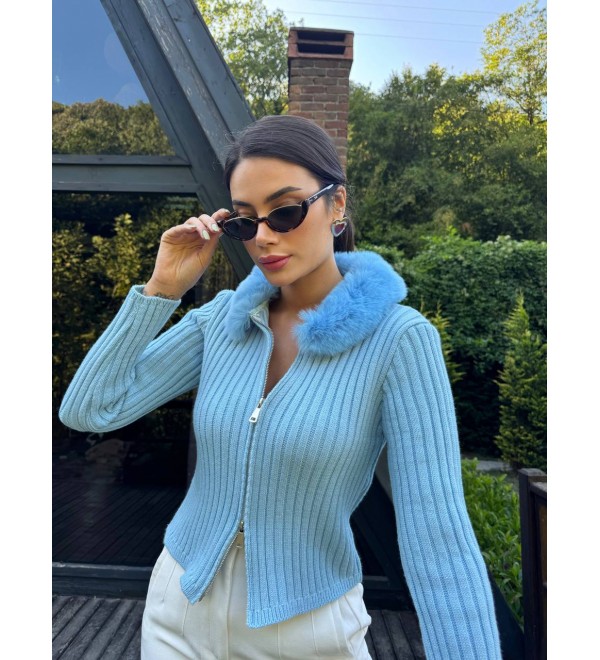 215430 BLUE CARDIGAN KNITWEAR
