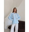 215441 BLUE SHIRT Steel fabric