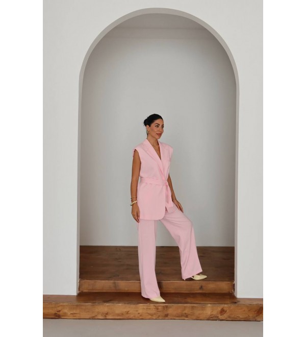 215443 PEMBE TAKIM ÇELİK KUMAŞ