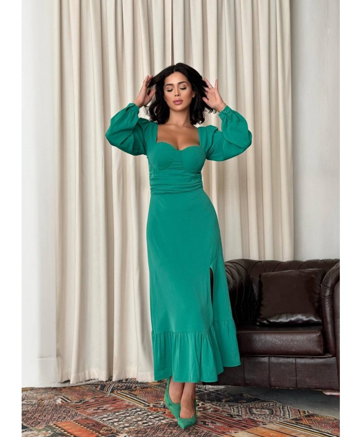 215487 YEŞİL ELBİSE
