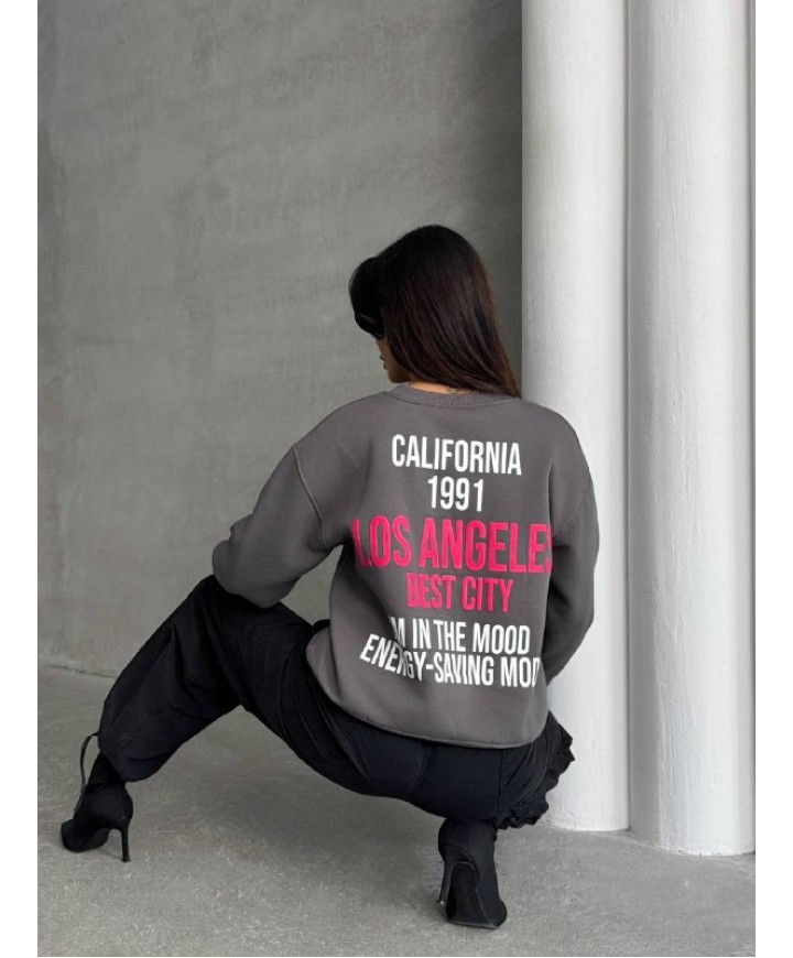 215516 ANTRASİT SWEAT BASKILI