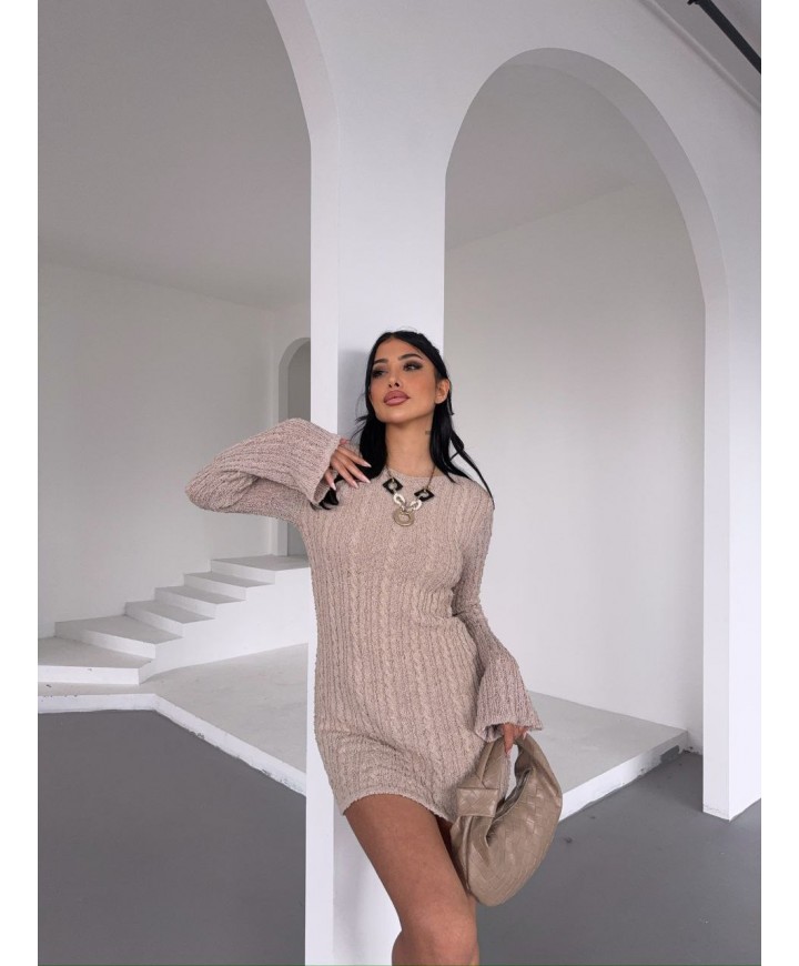 215563 VİZON ELBİSE TRİKO