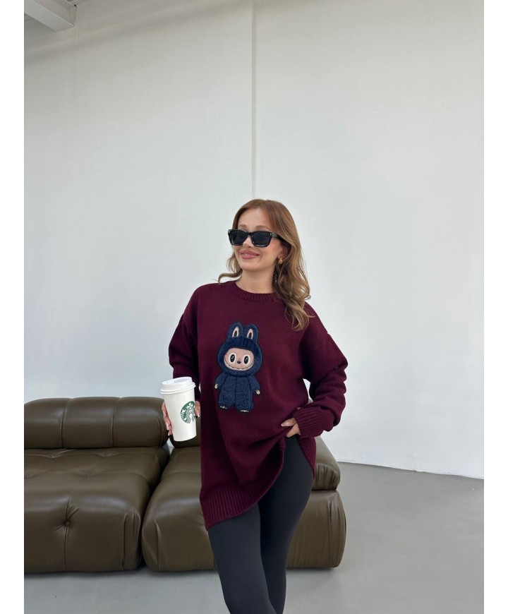 215594 BORDO KAZAK TRİKO