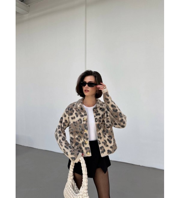 215610 LEOPARD CARDIGAN KNITWEAR