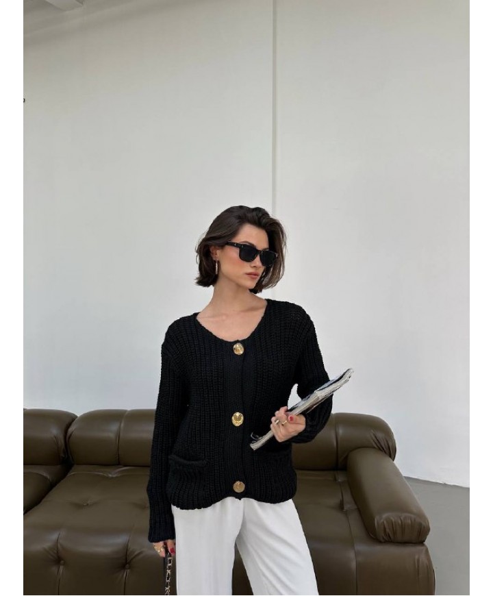 215612 SİYAH HIRKA TRİKO