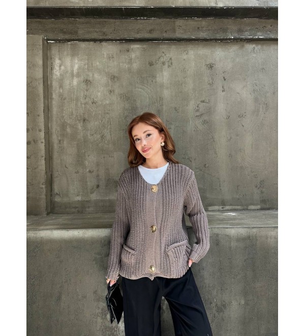 215614 MINK CARDIGAN KNITWEAR