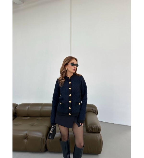 215617 BLACK CARDIGAN KNITWEAR