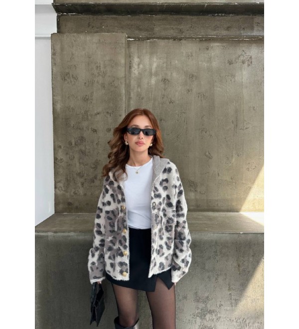 215619 LEOPARD CARDIGAN KNITWEAR