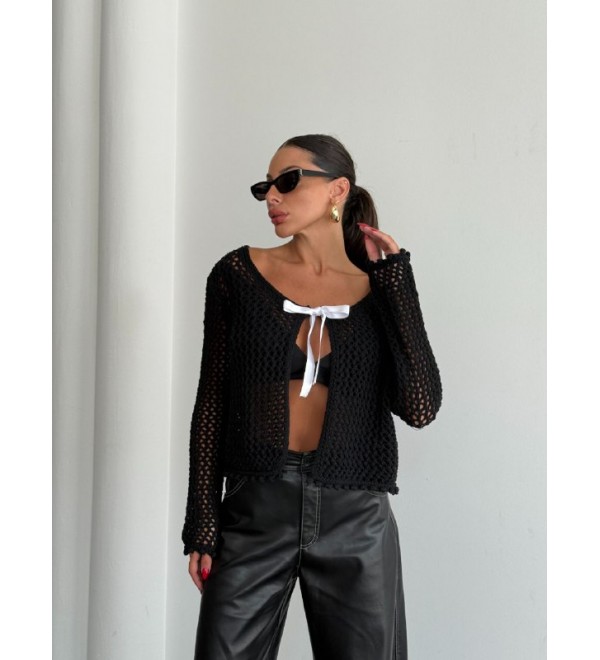 215636 BLACK CARDIGAN KNITWEAR