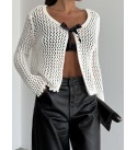 215638 WHITE CARDIGAN KNITWEAR