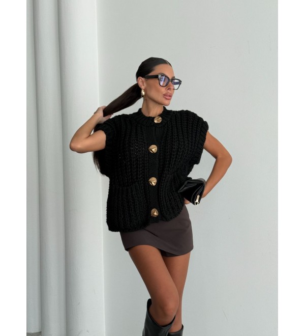 215643 BLACK CARDIGAN KNITWEAR