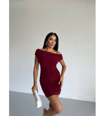 215668 BORDO ELBİSE ...