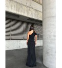 215681 SİYAH ABİYE FLOWERS KUMAŞ
