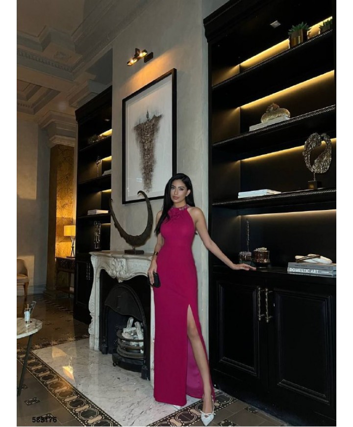 215682 PEMBE ABİYE FLOWERS KUMAŞ