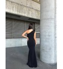 215702 SİYAH ABİYE FLOWERS KUMAŞ