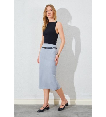 215730 GRİ ETEK POLY...