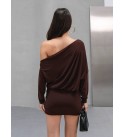 215738 KAHVE ELBİSE