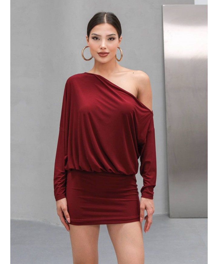 215739 BORDO ELBİSE