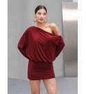 215739 BORDO ELBİSE