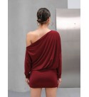 215739 BORDO ELBİSE