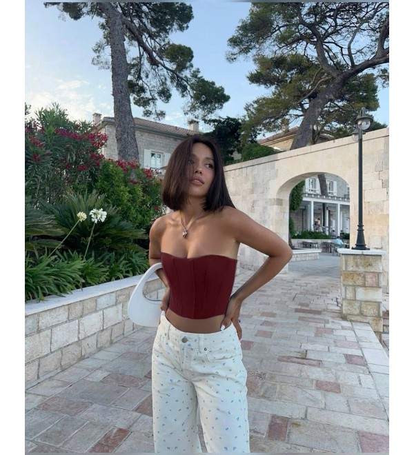 215753 Burgundy BLOUSE