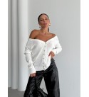 215815 WHITE CARDIGAN KNITWEAR