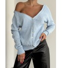 215816 BLUE CARDIGAN KNITWEAR