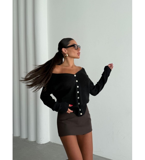 215828 BLACK CARDIGAN KNITWEAR