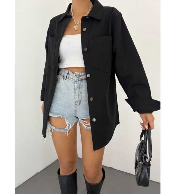 215836 BLACK SHIRT GABARDINE