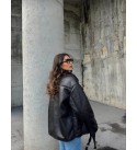 215837 BLACK Mont-Caban FAUX LEATHER