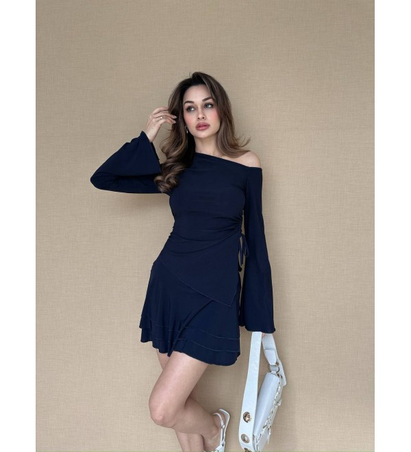 215862 SİYAH ELBİSE SANDY KUMAŞ