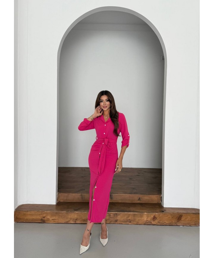 215918 PEMBE ELBİSE AİROBİN KUMAŞ