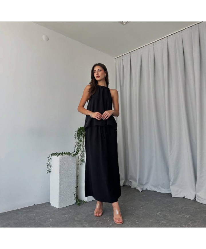 215934 SİYAH TAKIM SATEN KUMAŞ