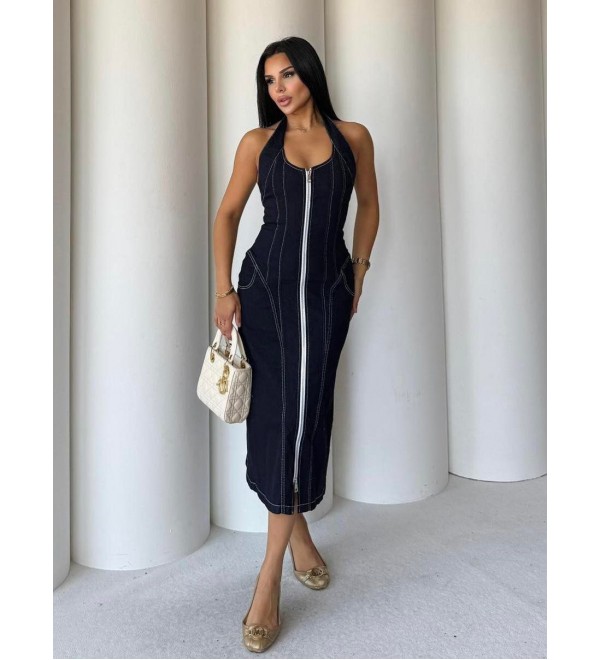 215938 LACİVERT ELBİSE DENİM