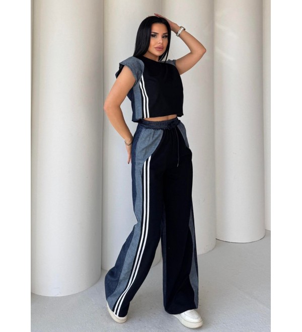 215943 GARNİLİ EŞOFMAN TAKIM DENİM