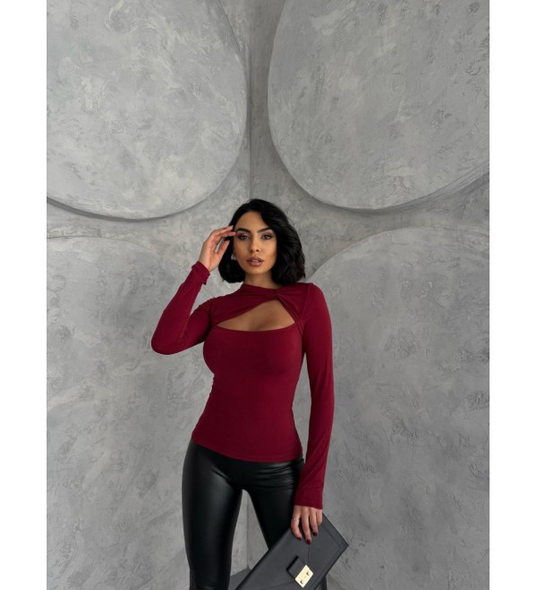 216015 Burgundy BLOUSE