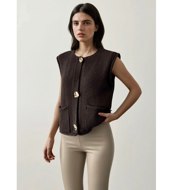 216088 COFFEE CARDIGAN KNITWEAR