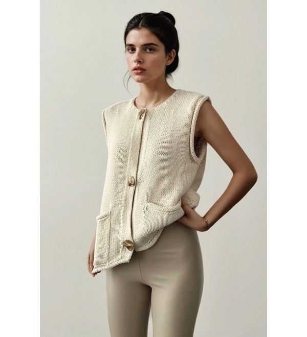 216089 BEIGE CARDIGAN KNITWEAR