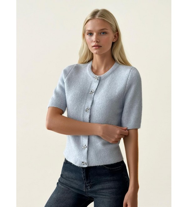 216093 BLUE CARDIGAN KNITWEAR