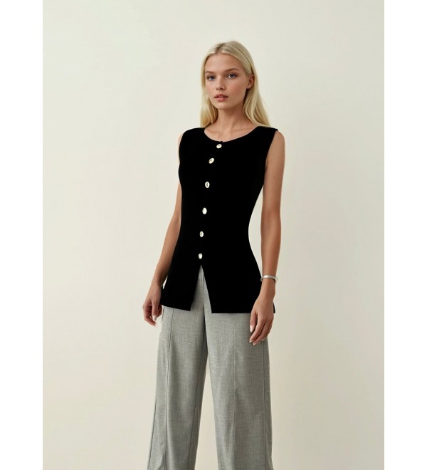216098 BLACK CARDIGAN KNITWEAR