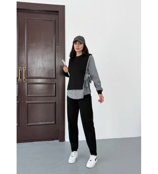 216112 SİYAH TAKIM TERİKOTON