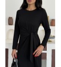 216115 SİYAH ELBİSE MODAL KUMAŞ
