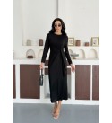 216115 SİYAH ELBİSE MODAL KUMAŞ
