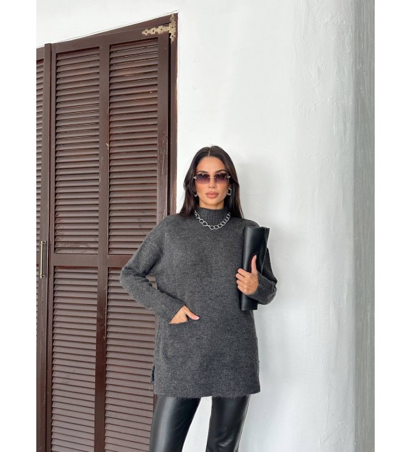 216143 GRİ KAZAK TRİKO