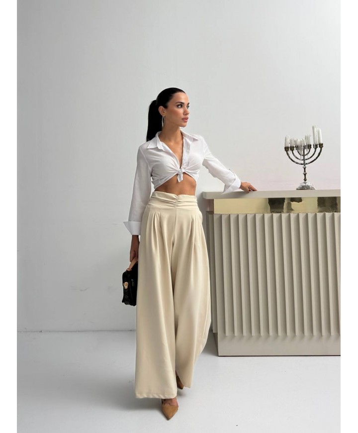 216164 BEJ PANTOLON PAMUK KETEN