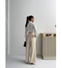 216164 BEIGE TROUSERS Cotton linen