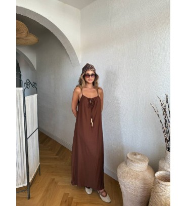 216180 KAHVE ELBİSE...