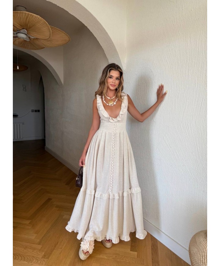 216182 EKRU ELBİSE